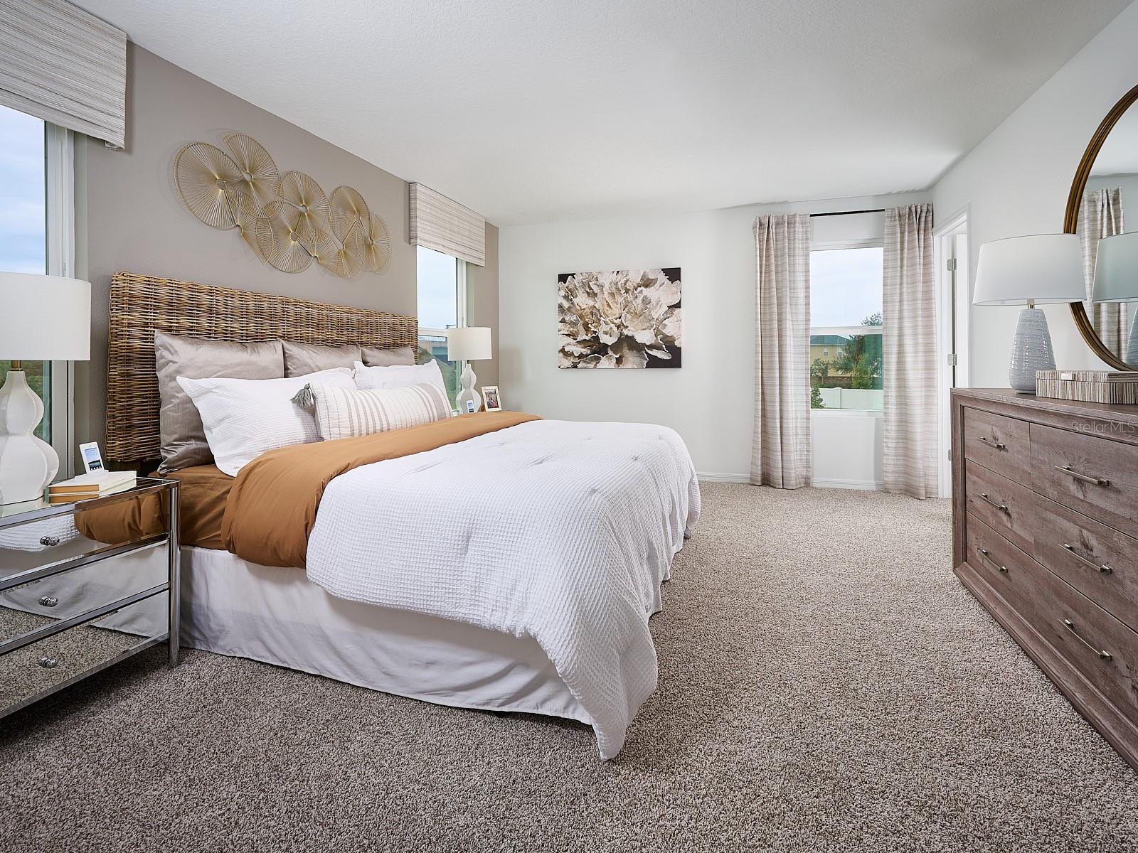 Welcome to Cagan Crossings West, where comfort, style, and functionality come together in a thoughtfully designed home. This versatile floorplan features three spacious bedrooms and two full baths, offering the ideal blend of everyday convenience and modern living. The open-concept kitchen flows seamlessly into the dining area and great room, creating an inviting space perfect for entertaining guests, gathering with family, or simply relaxing at the end of the day. Designed with both comfort and flexibility in mind, this charming home offers bright, connected living spaces and a warm, welcoming atmosphere you'll love coming home to.