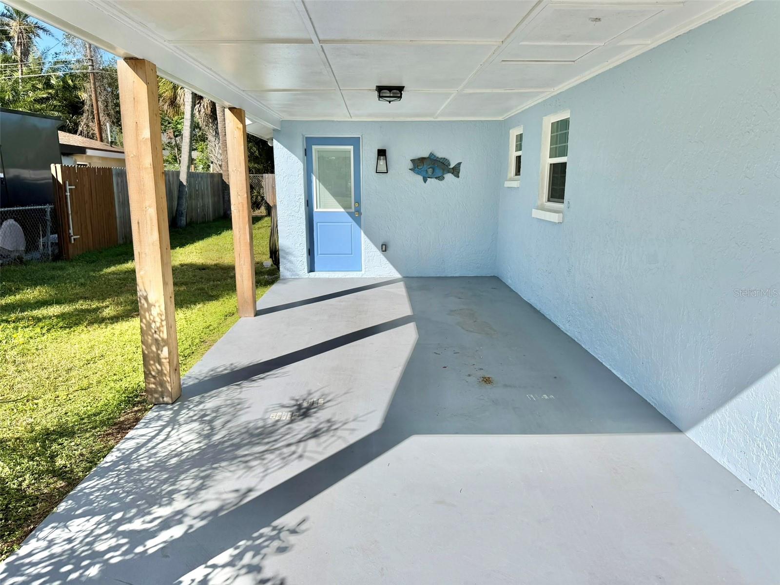 Covered Carport with Mudroom Entry