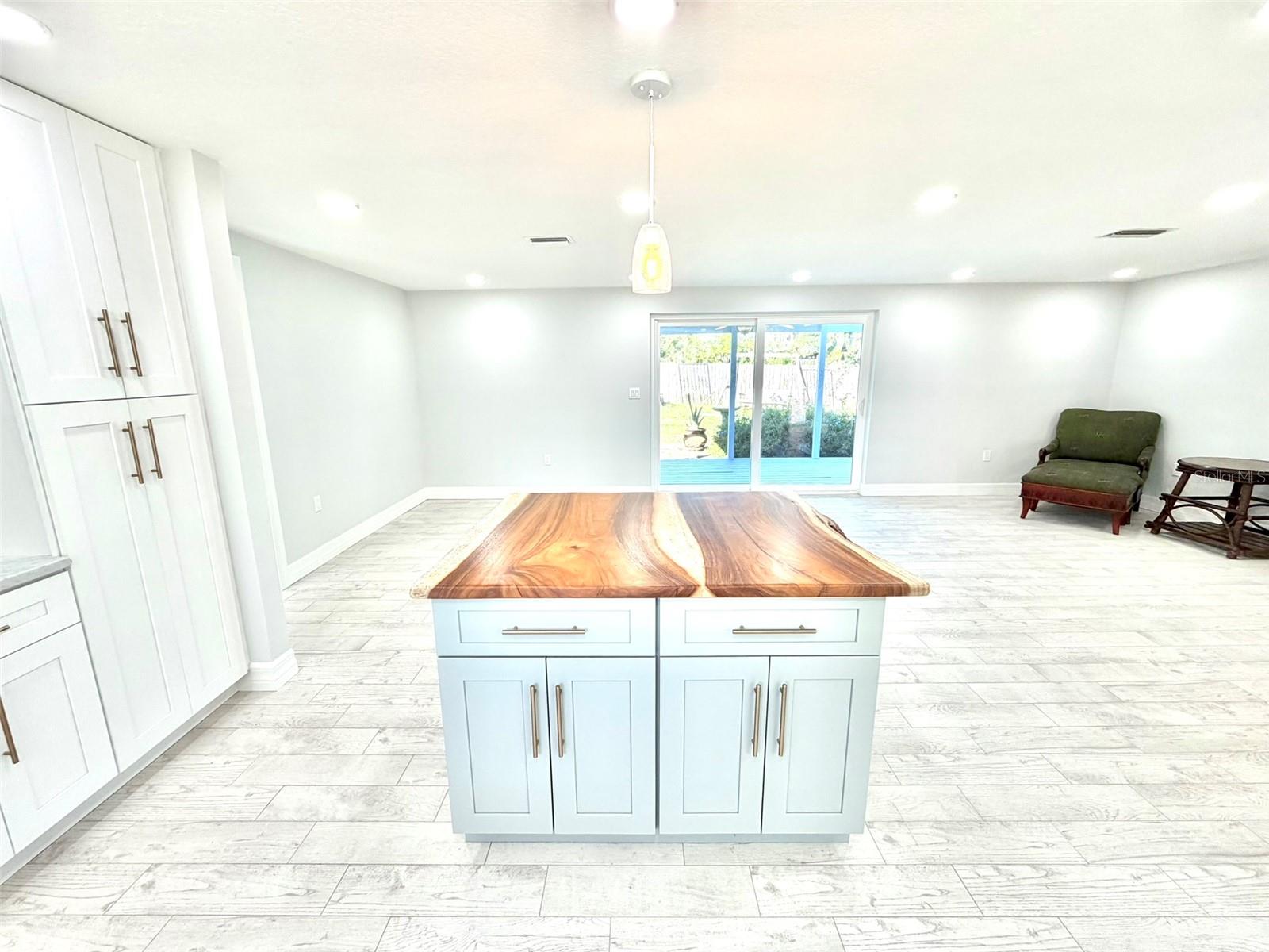 Pantry Cabinets and additional storage in the Island