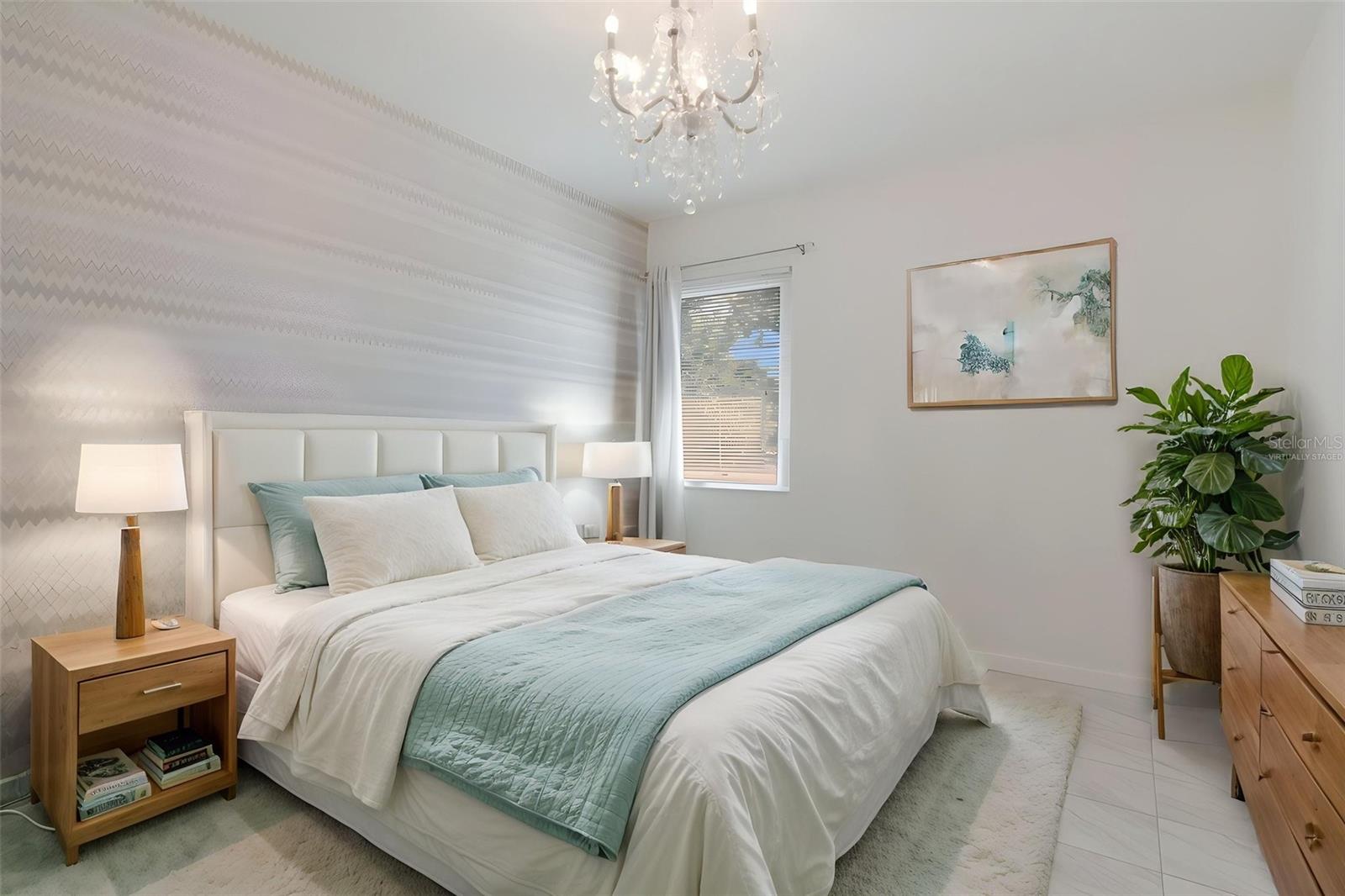 Virtually staged image of secondary bedroom