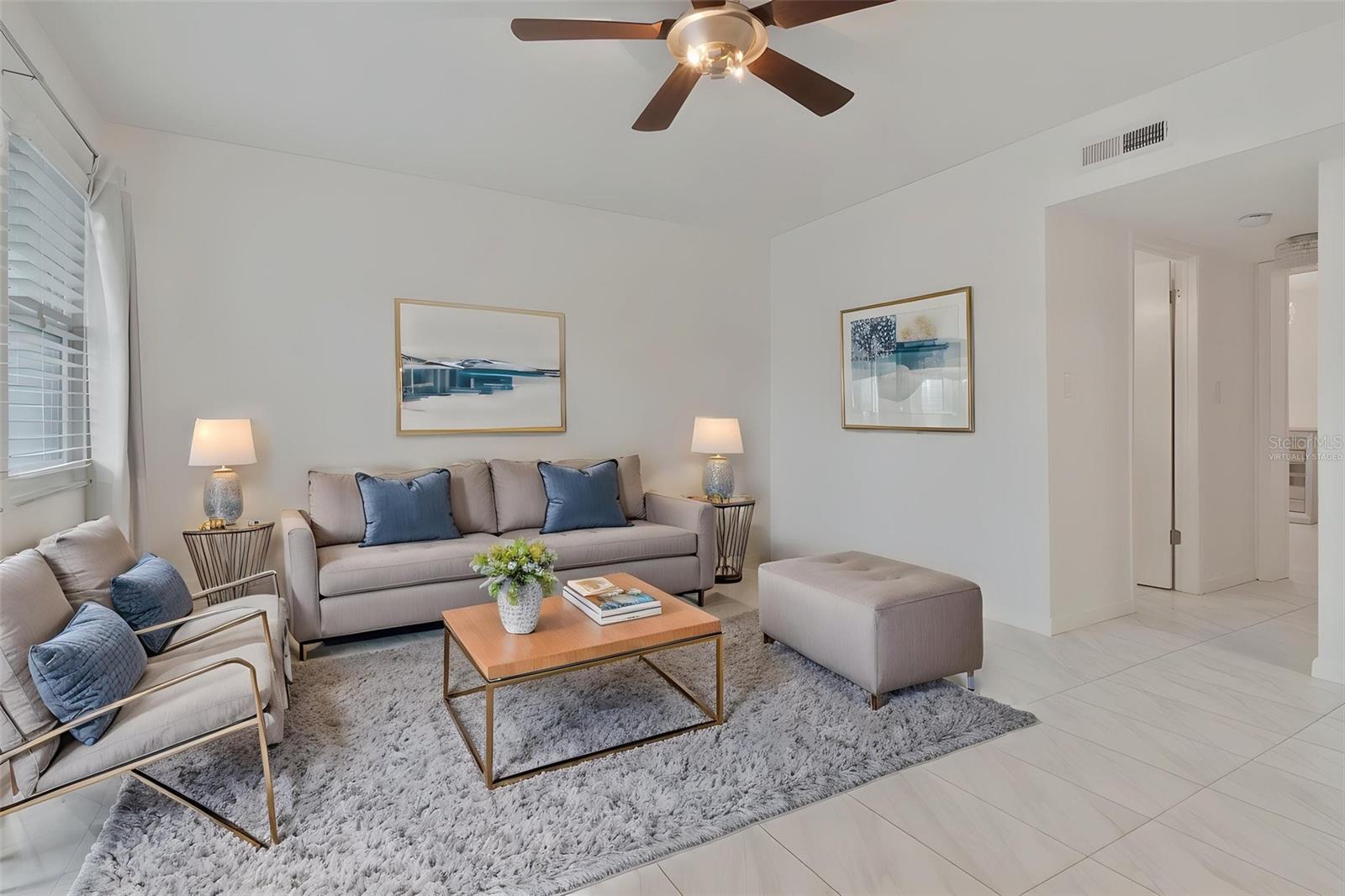 Virtually staged living room Virtually staged living room