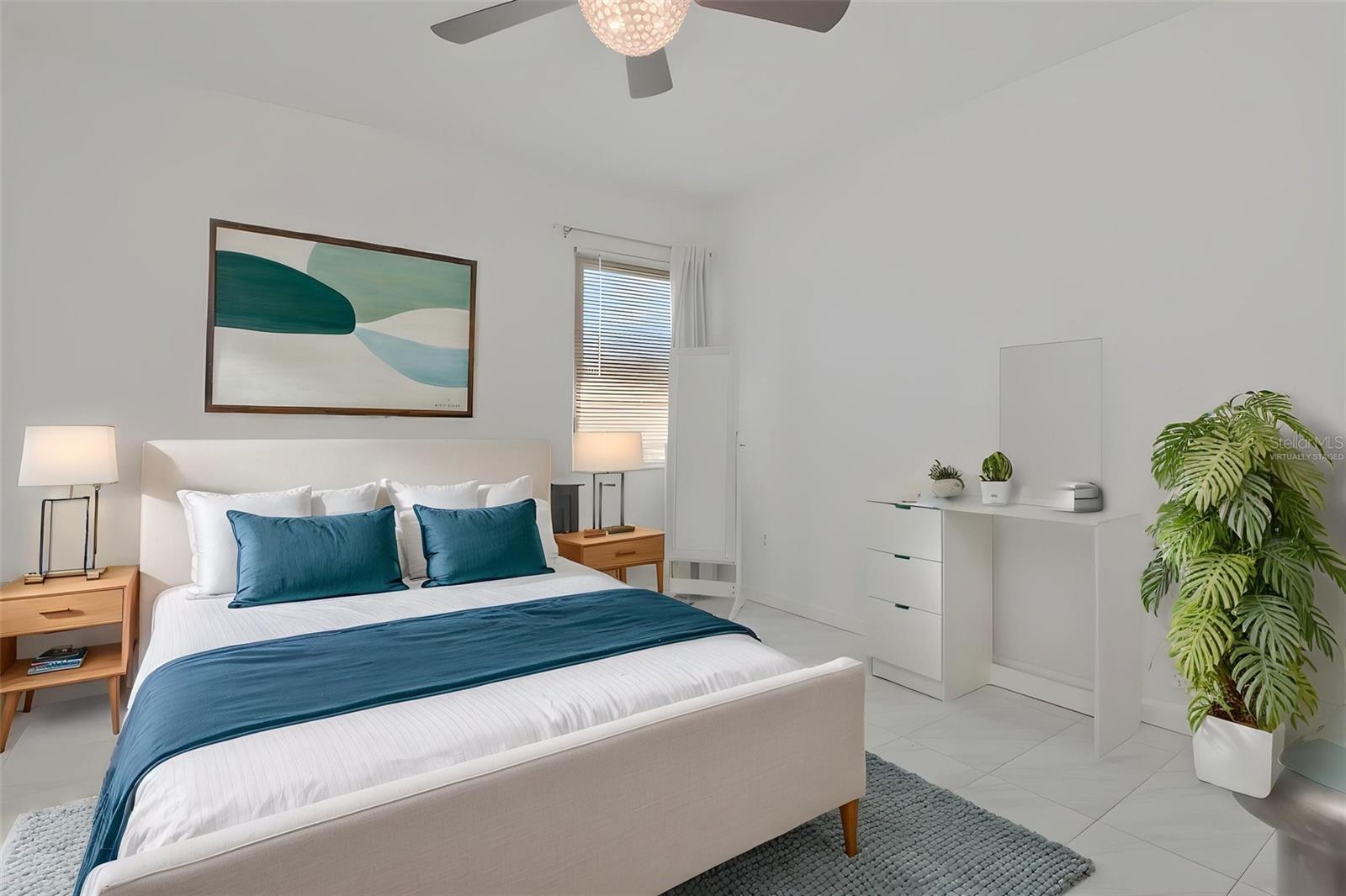 Virtually staged image of primary bedroom