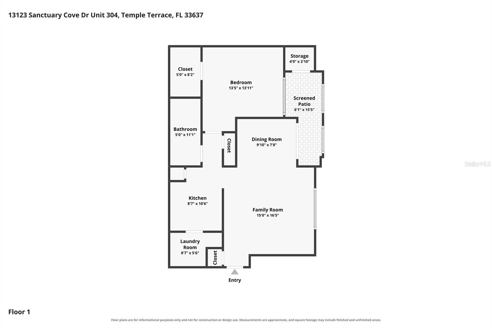 Floor Plan - 13123 Sanctuary Cove Drive - Unit 104