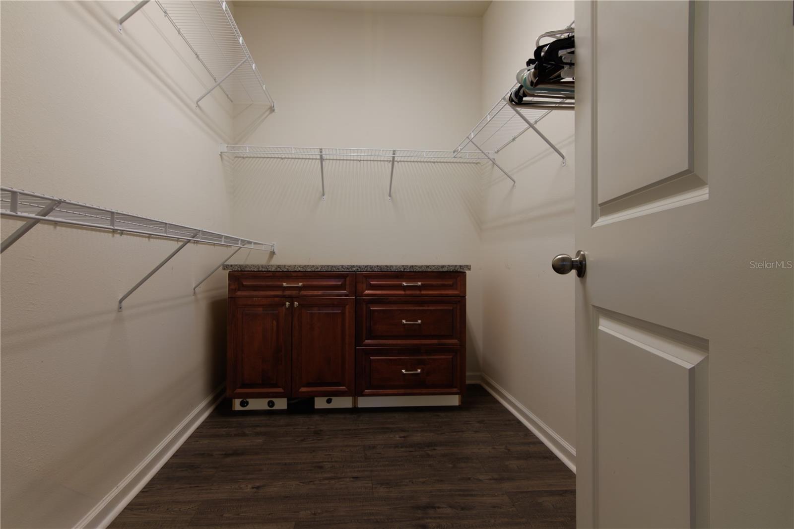 One of two master walk in closets
