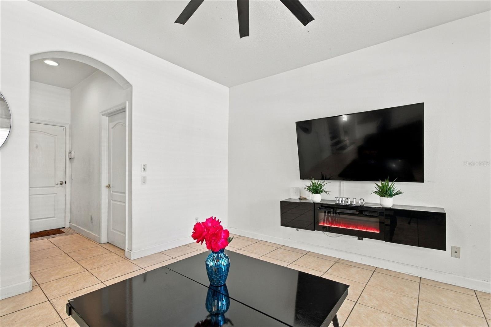 Your home's private hallway to the garage, secluded laundry room and poweder boutique style half bathroom.