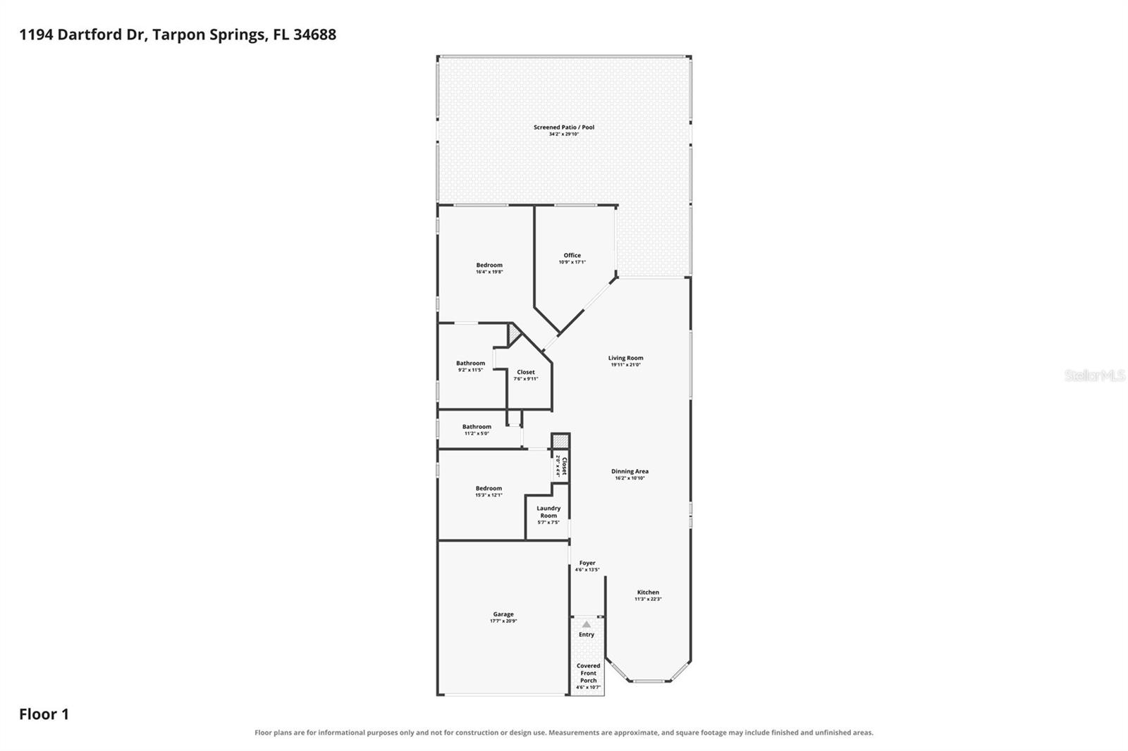 1194 DARTFORD DRIVE, Tarpon Springs, FL 34688