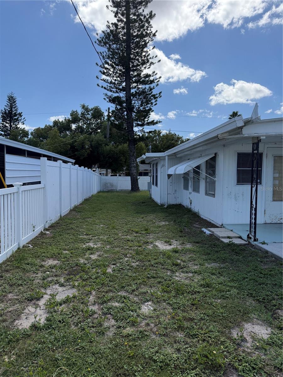 Another view of the side yard.