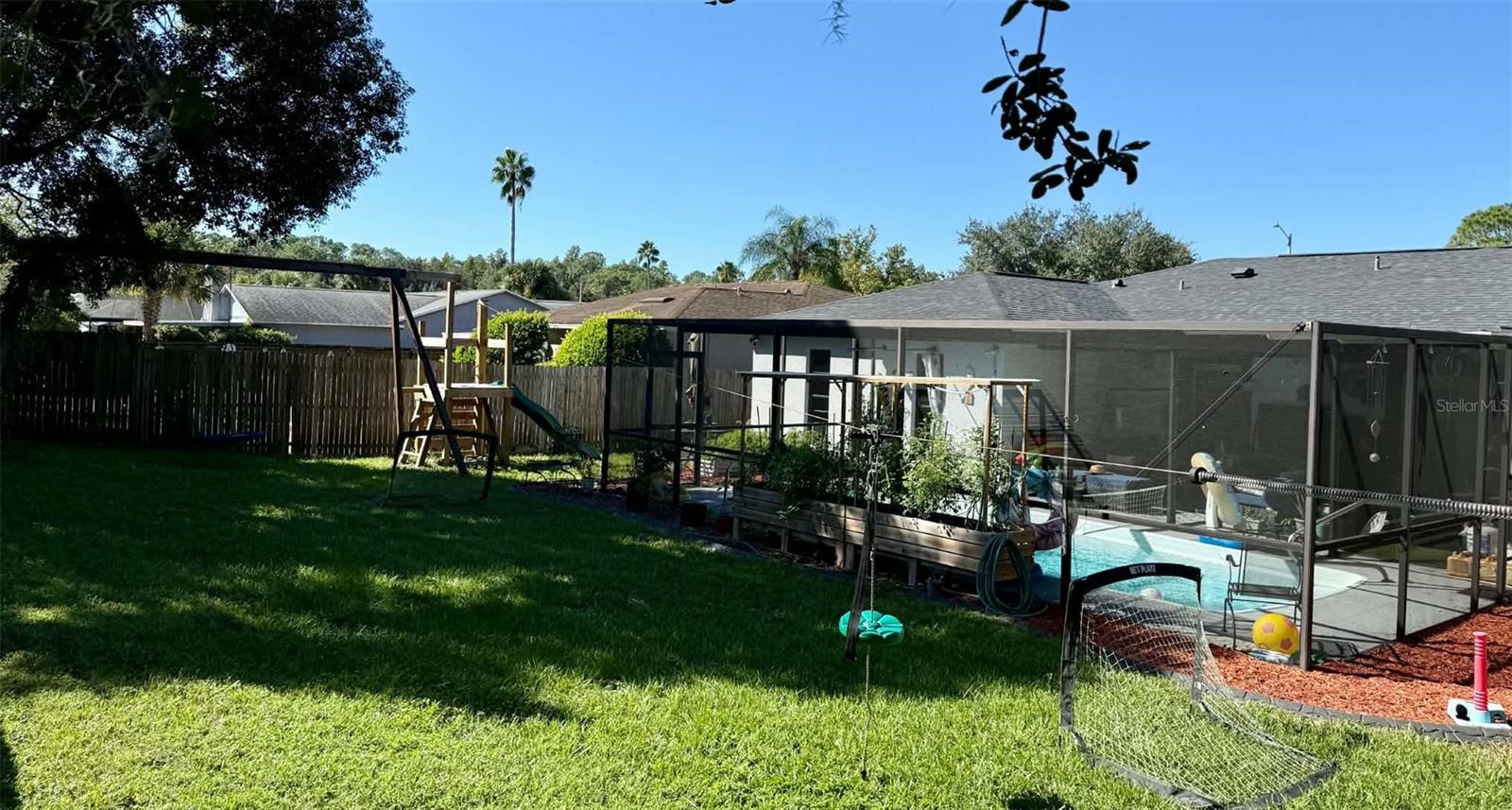 Fenced in Backyard