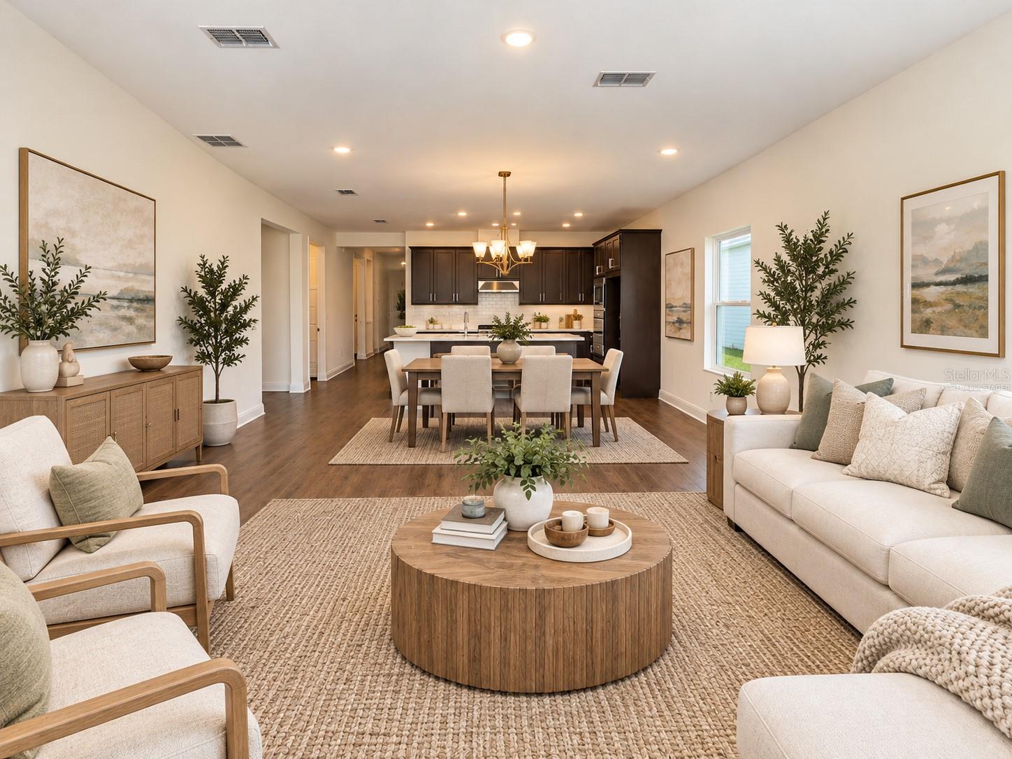 Virtually Staged - Great Room/Kitchen