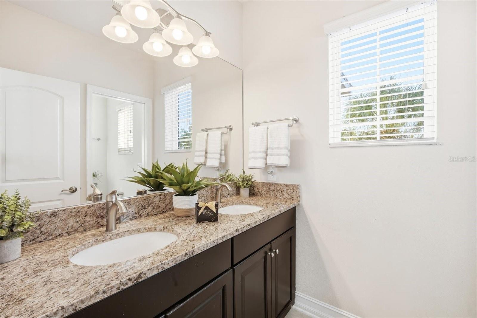 Upstairs: Guest Bathroom w/Dual Sink