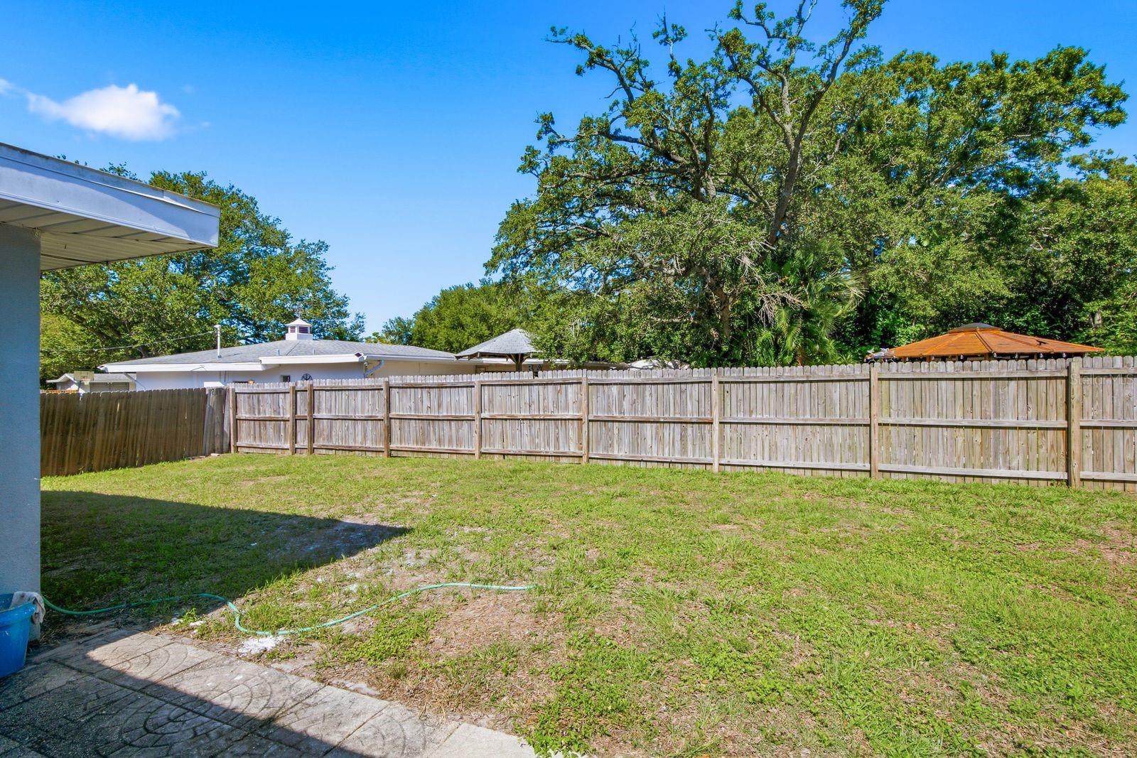 Fenced in Backyard