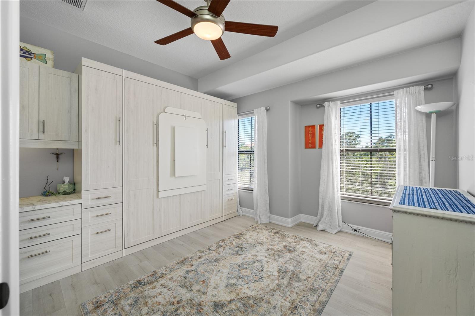 3rd bedroom with build in shelving and Murphy bed (3rd floor)