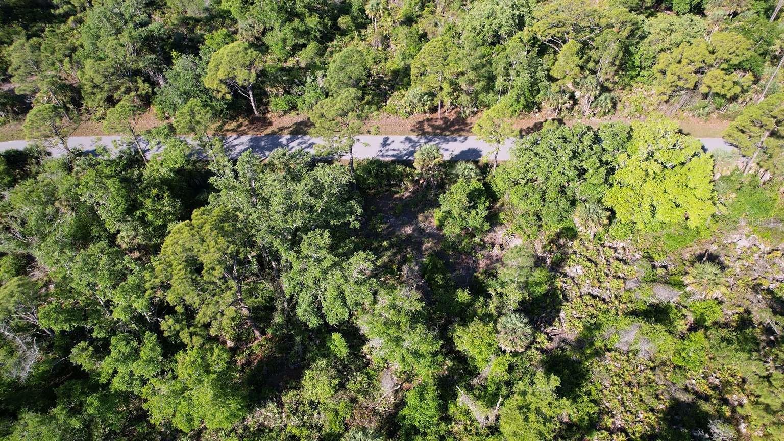 Aerial view of the lot and surrounding area.