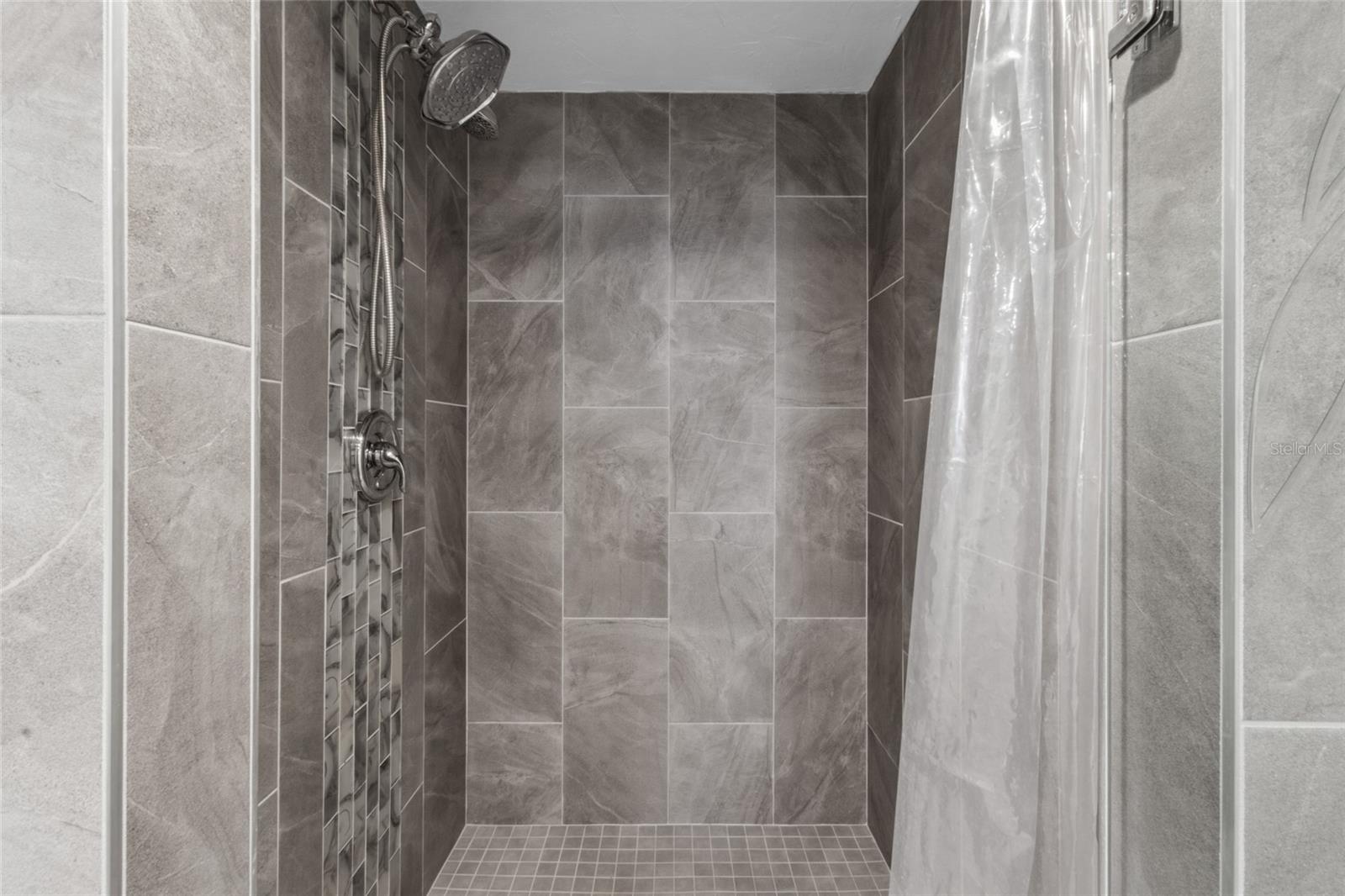 remodeled shower in Primary