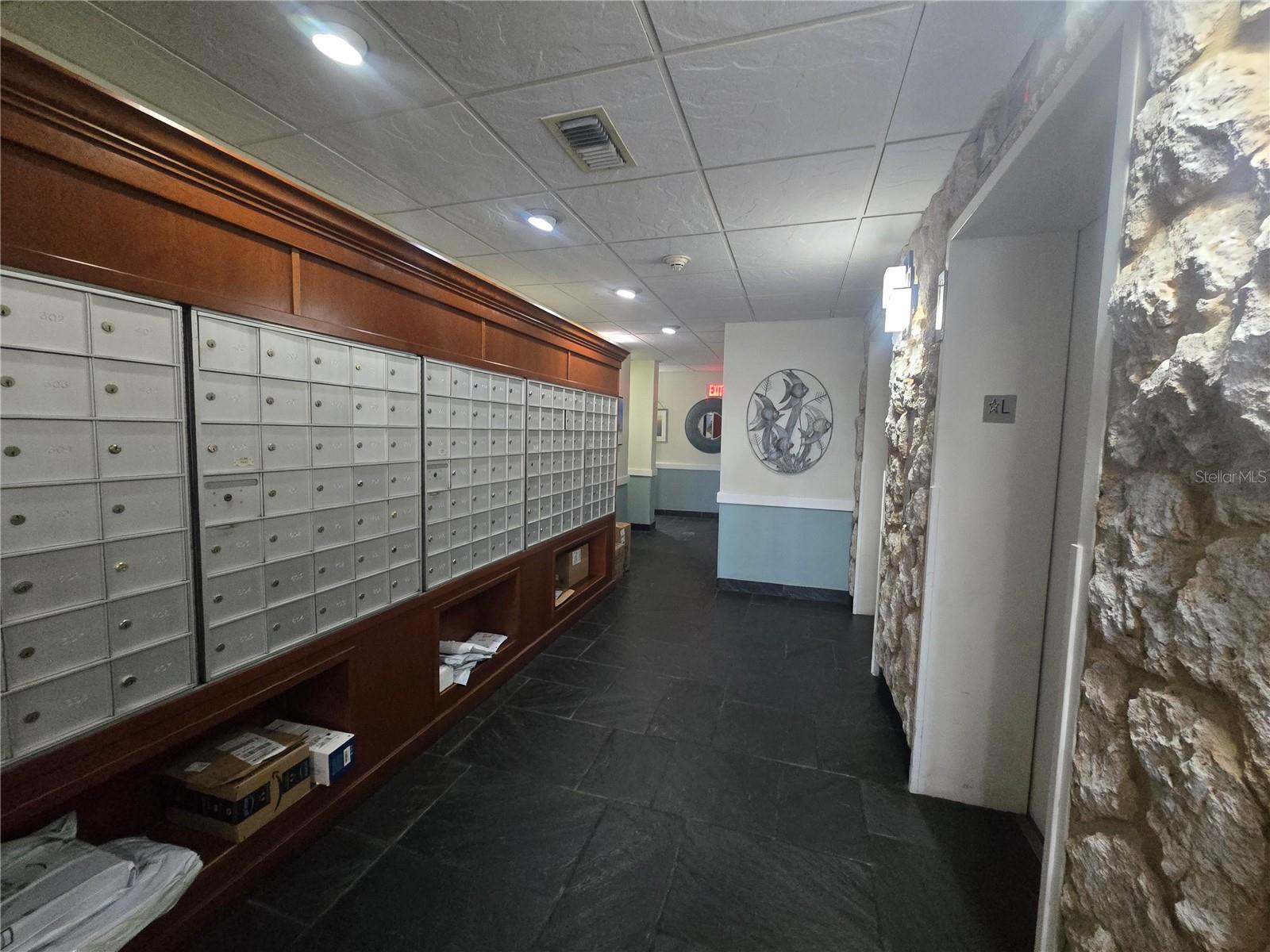 Lobby and mailboxes