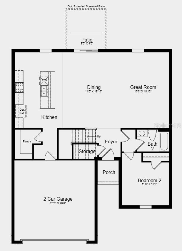 Additional Highlights Include: laundry package, refrigerator, 10'x10' screen room with concrete slab, and 2" faux blinds.