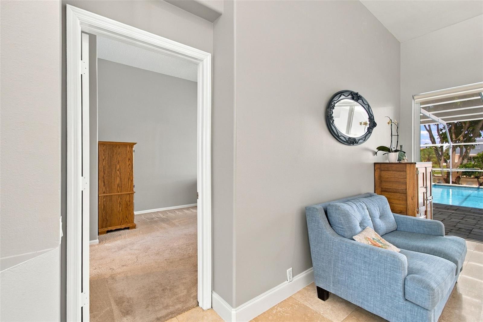 Doorway to primary bedroom