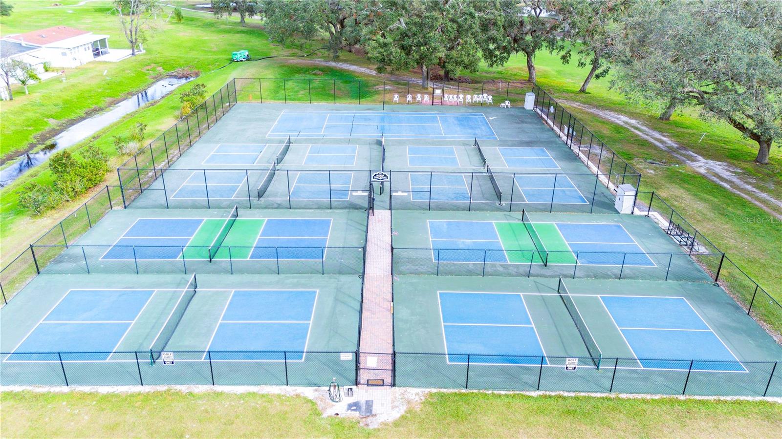 Community tennis and pickleball area.