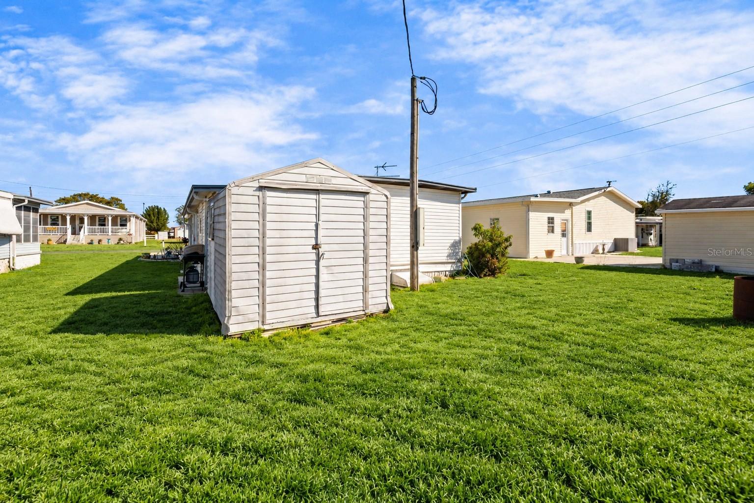 Detached storage shed. Detached storage shed.