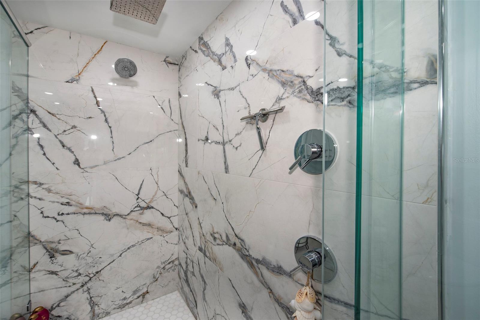 Primary Shower has double shower heads