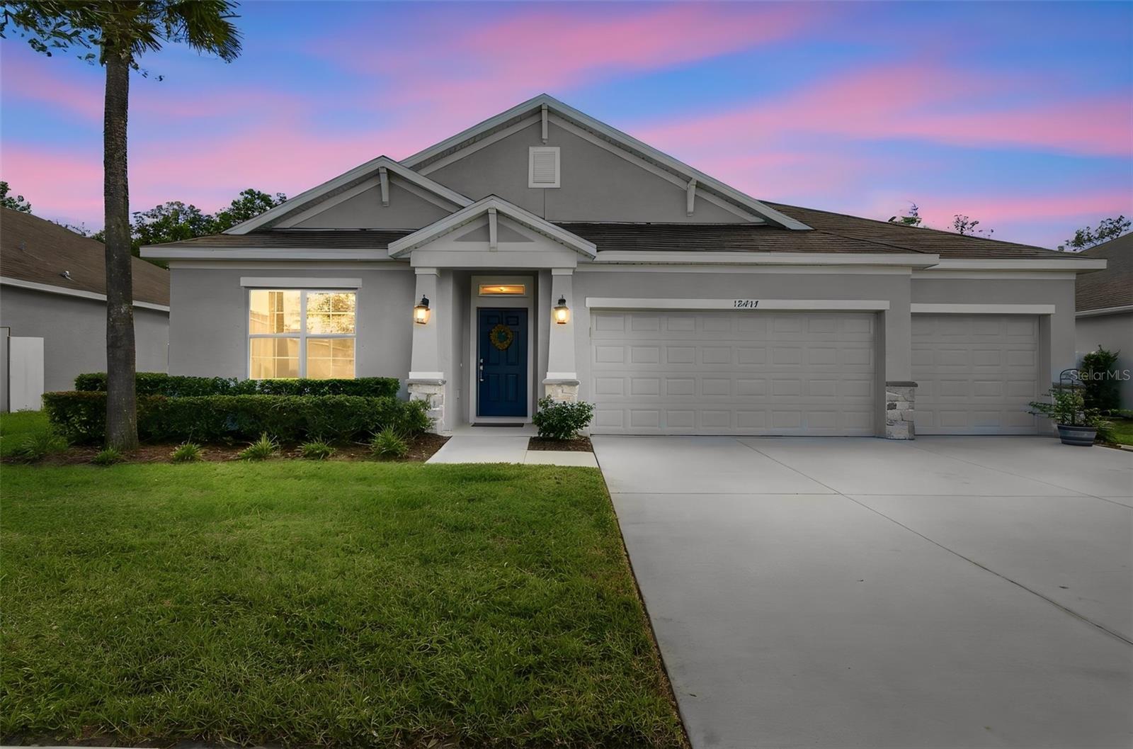 Dusk view - front of home