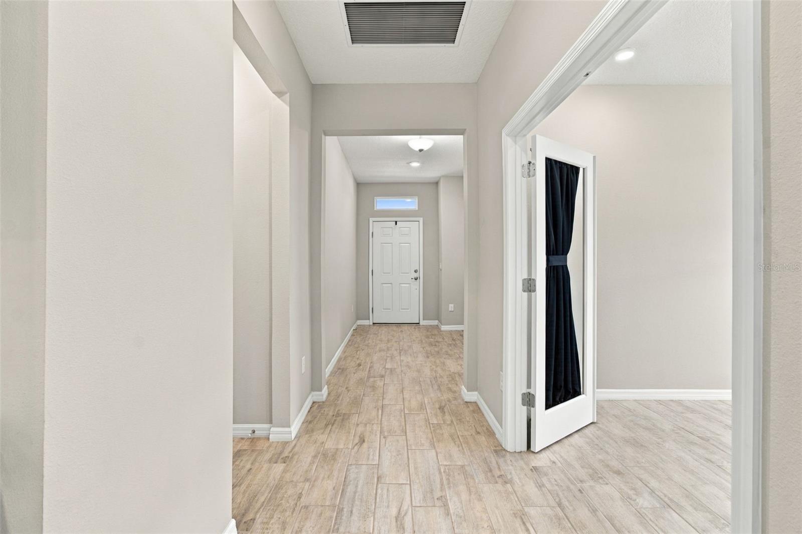 Foyer - front door in the background, office entry to the right