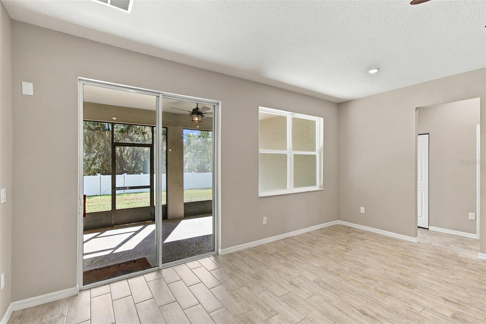 Sliding Glass doors leading to Patio