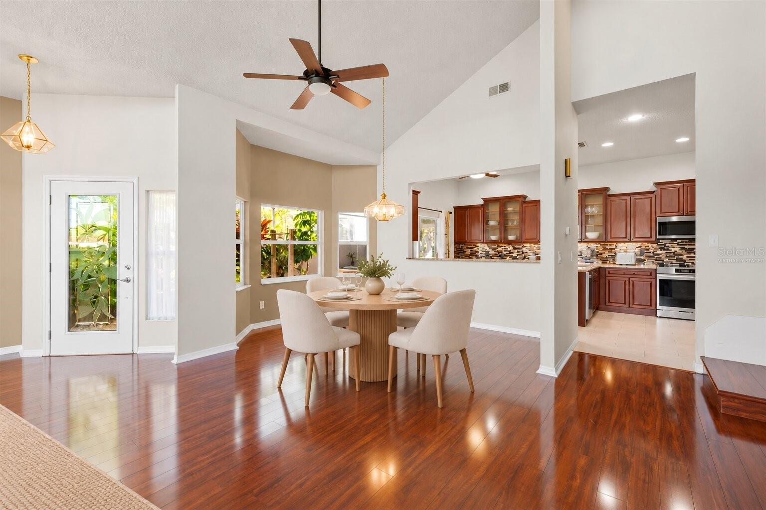 Virtually Staged - Dining Room and Kitchen
