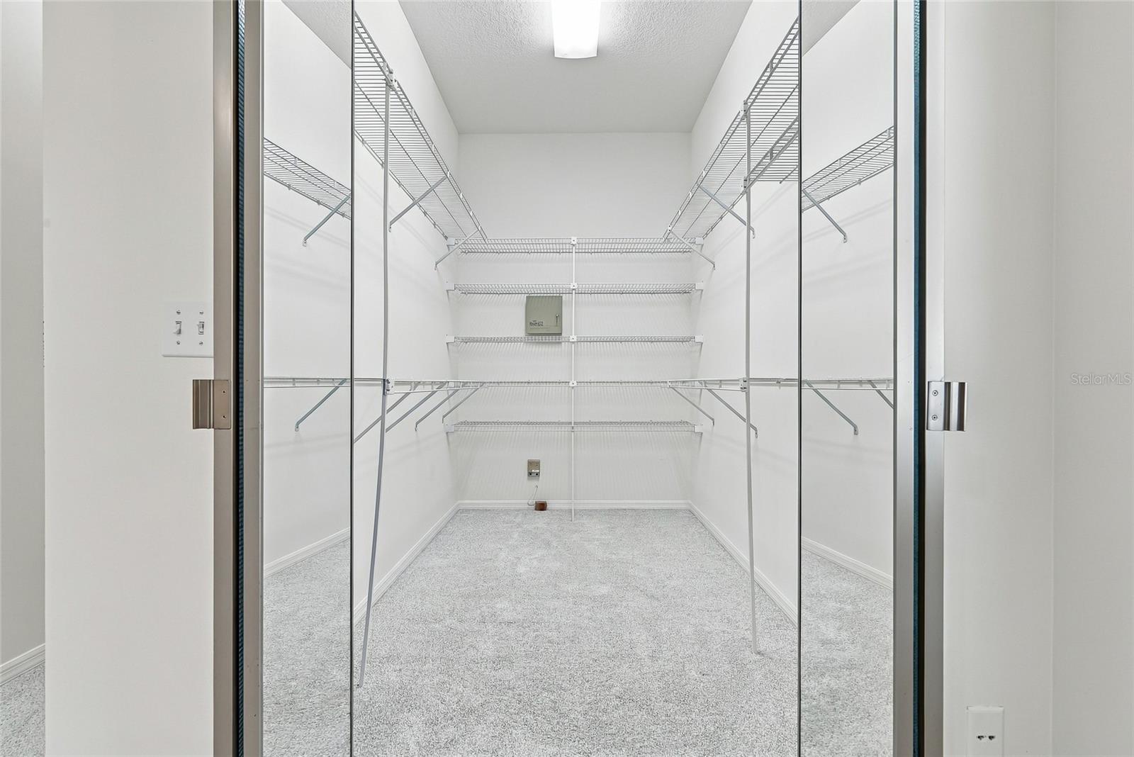 One of two huge closets in the primary bedroom.