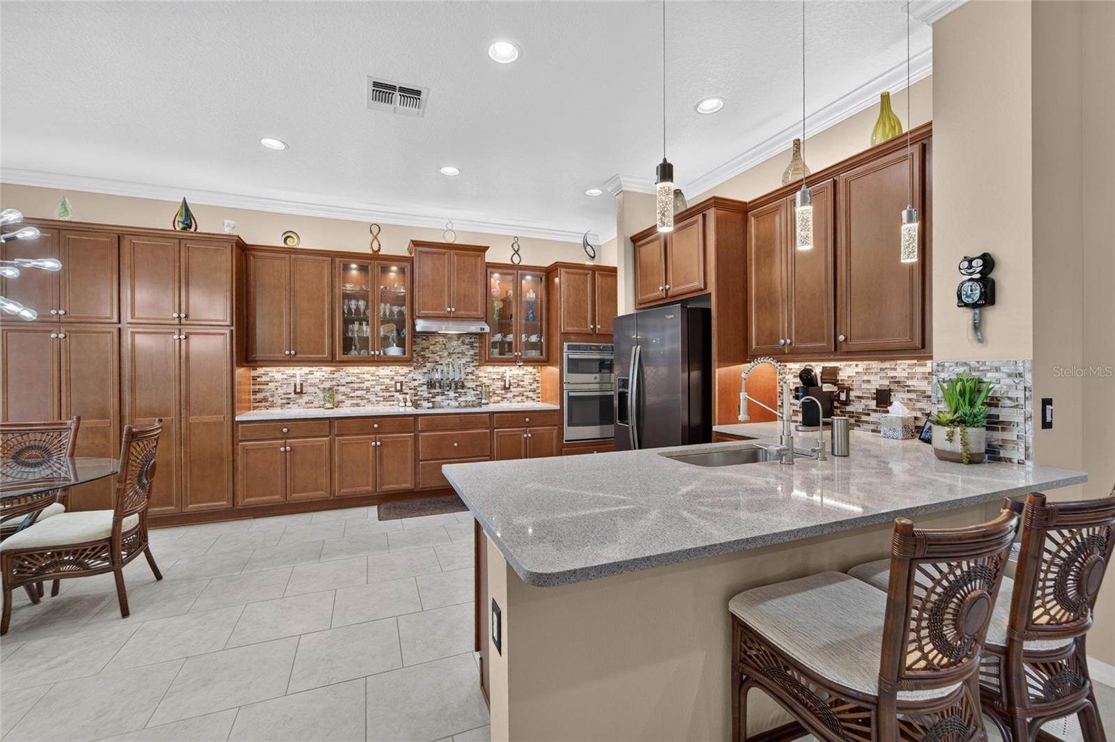 Kitchen Bar Seating View