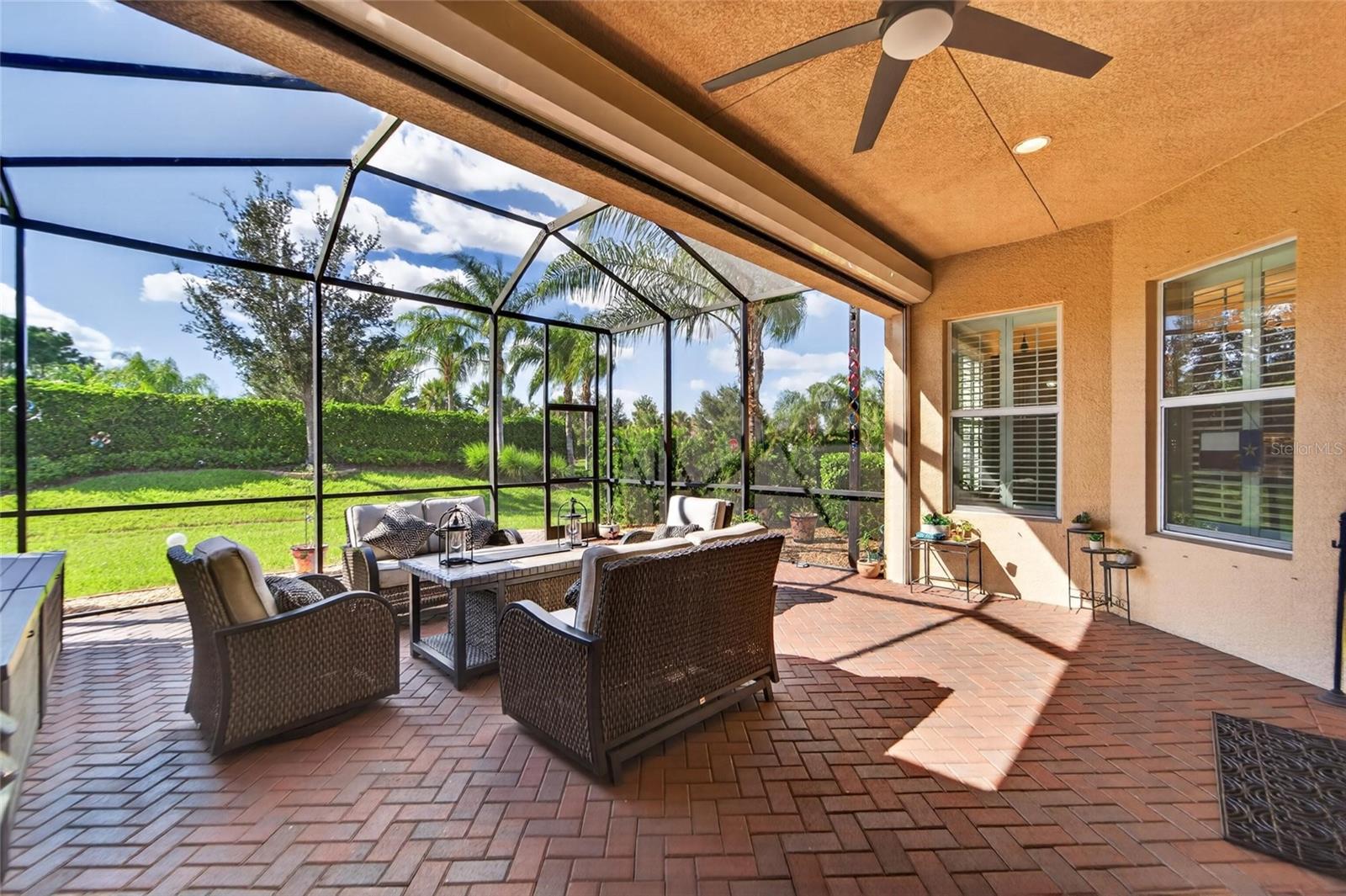 Screened Lanai w/Brick Pavers
