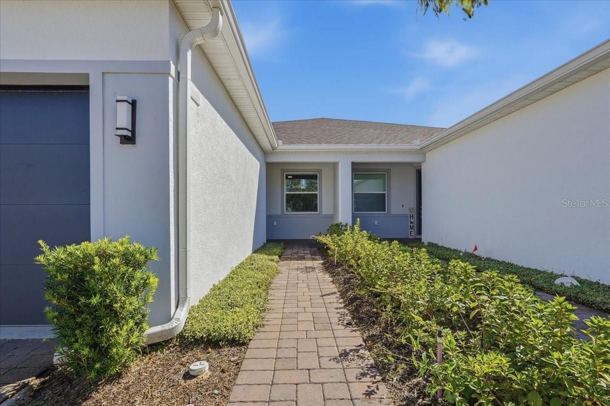 Pavered Walkway to Front Door