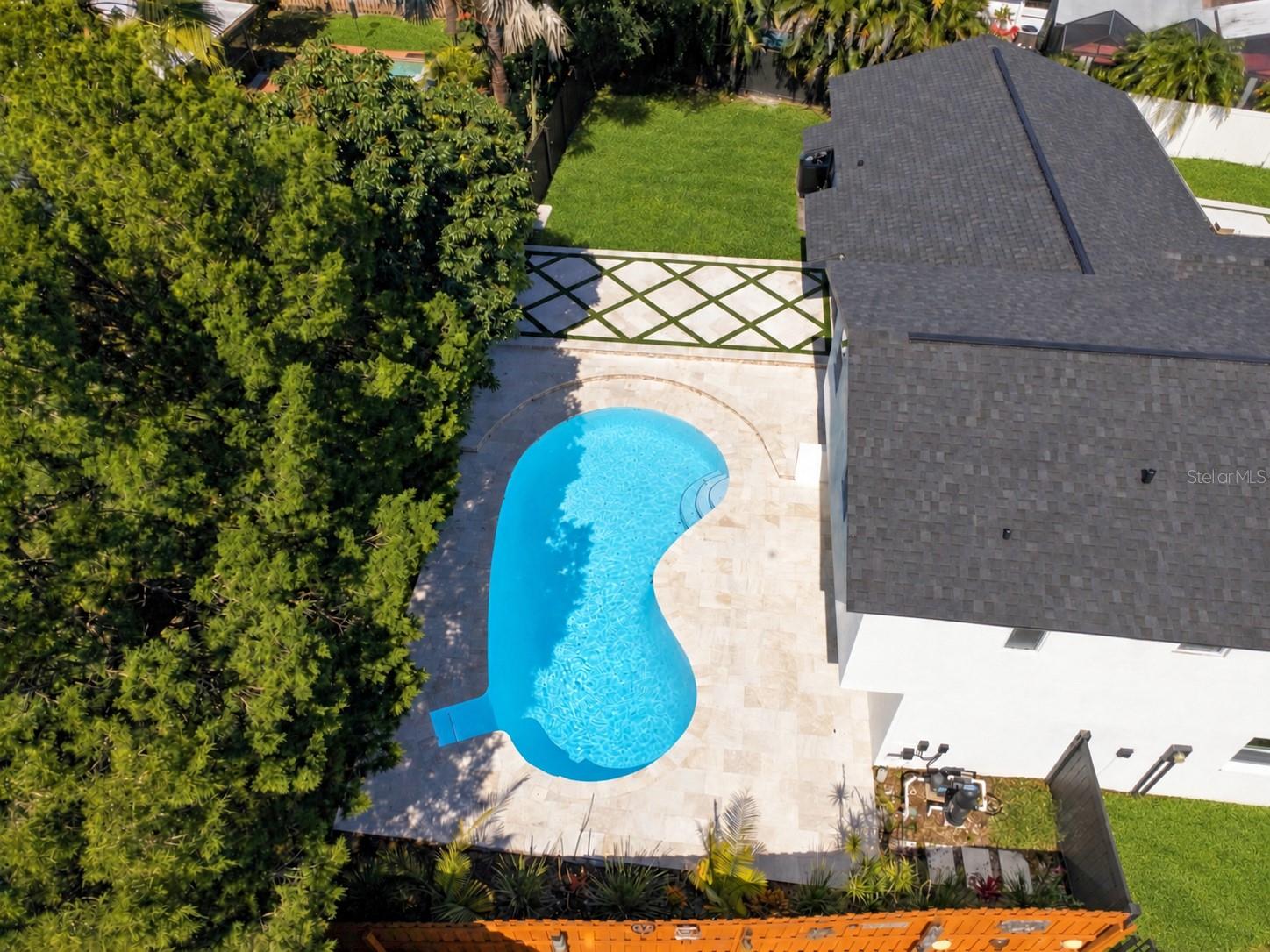 POOL DRONE VIEW