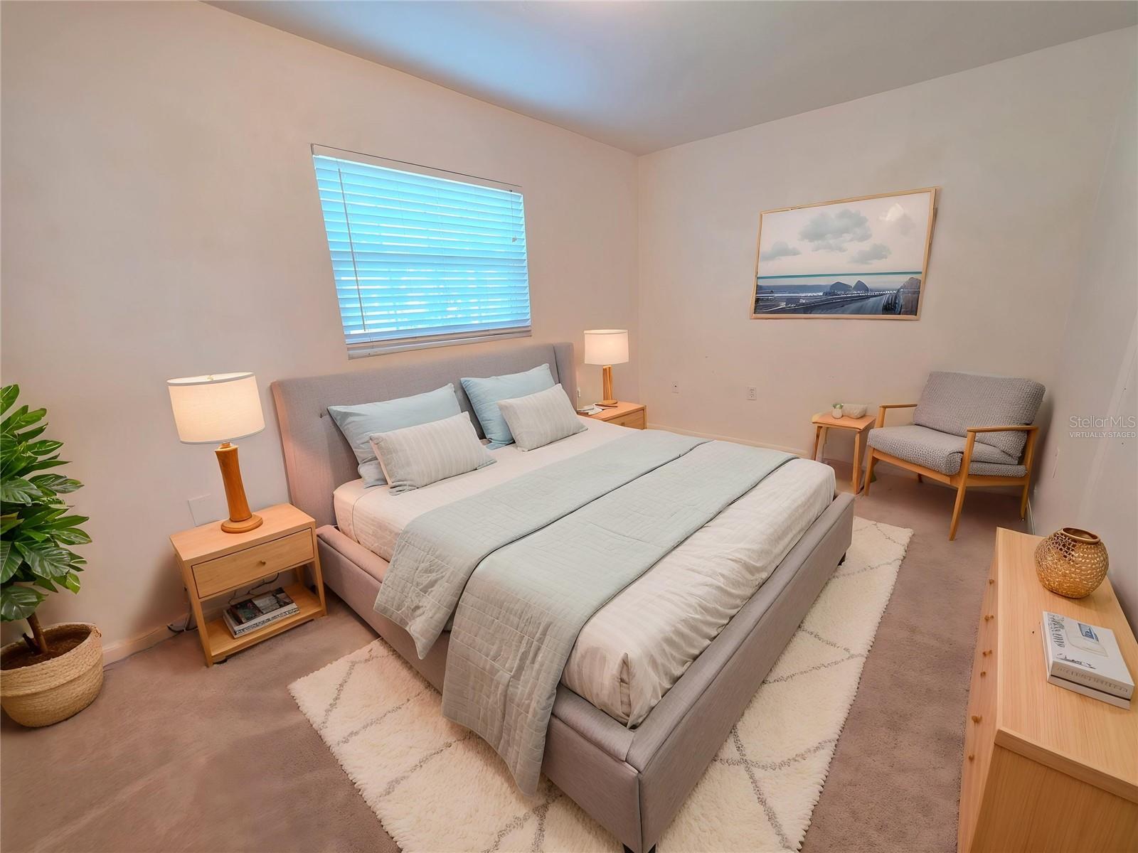 Virtually Staged Primary Bedroom