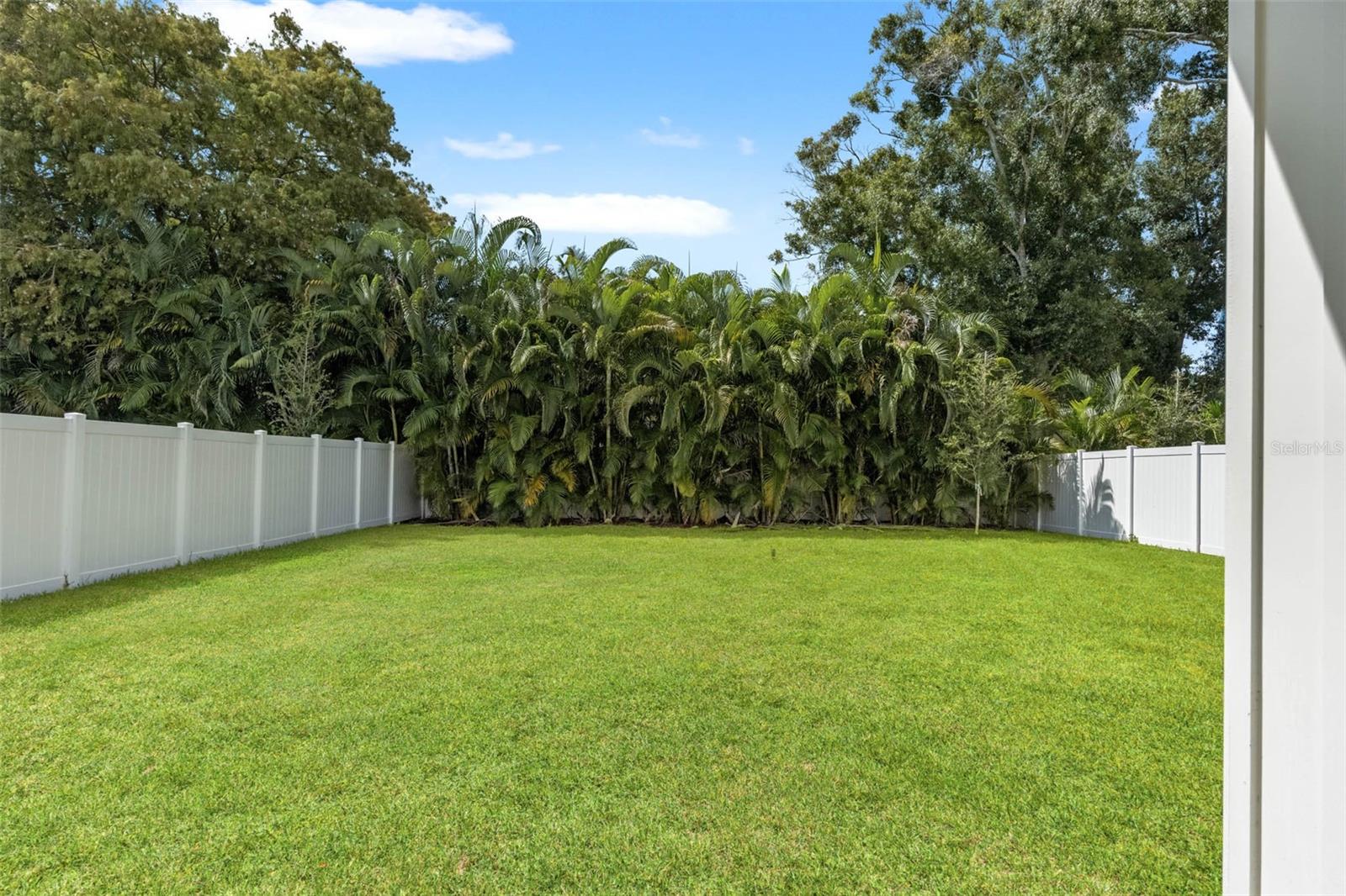 Large private backyard