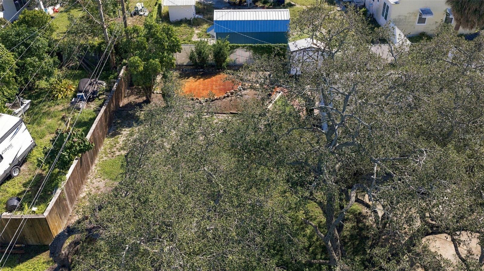 Overhead backyard