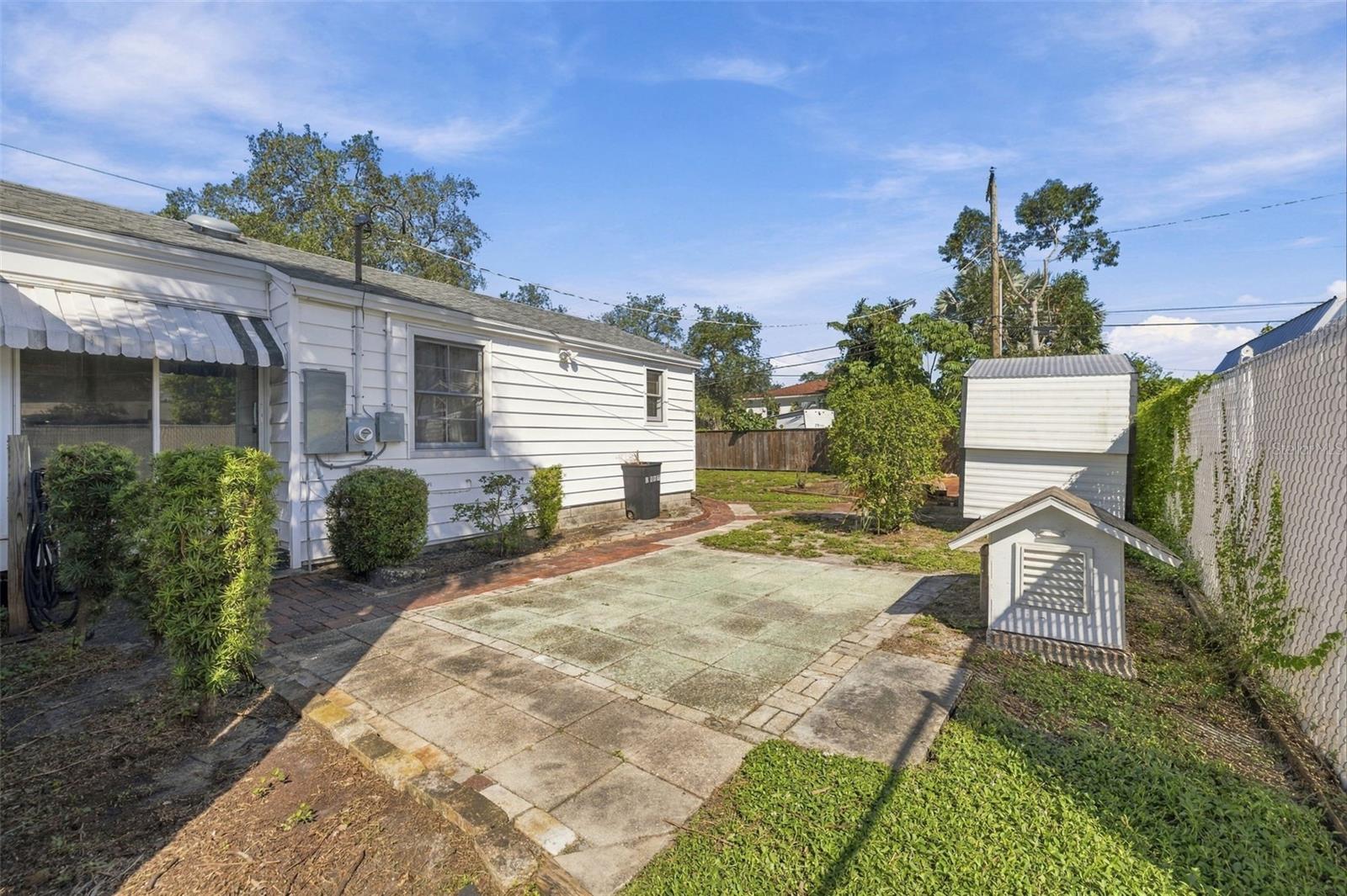 East side of home to Backyard