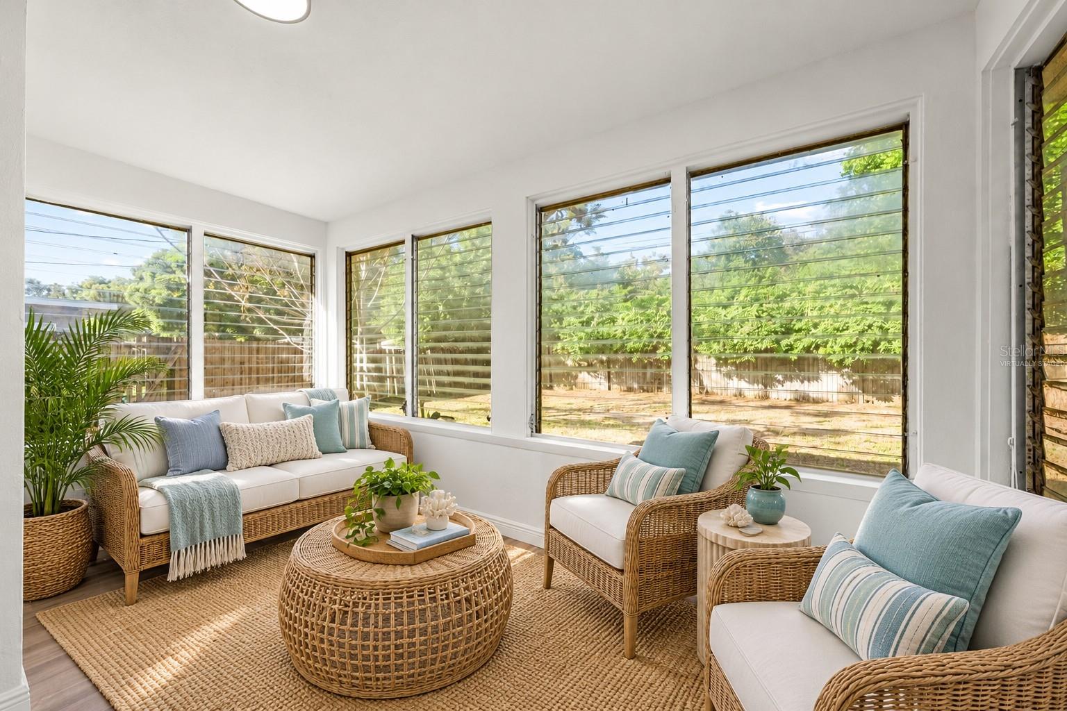 Virtually Staged sunroom