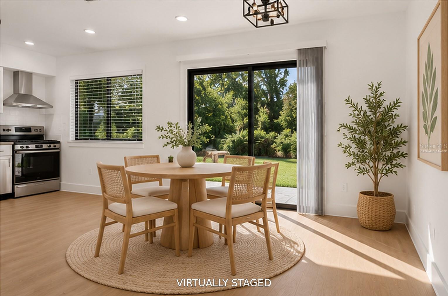 VIRTUALLY STAGED. Open dining area makes everyday meals and entertaining a breeze. VIRTUALLY STAGED. Open dining area makes everyday meals and entertaining a breeze.