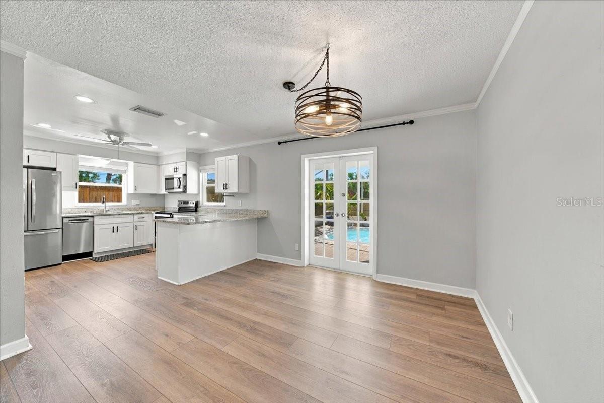 Dining and kitchen area