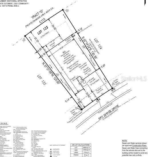 814 Sky Shade Drive Preliminary Plot Plan
