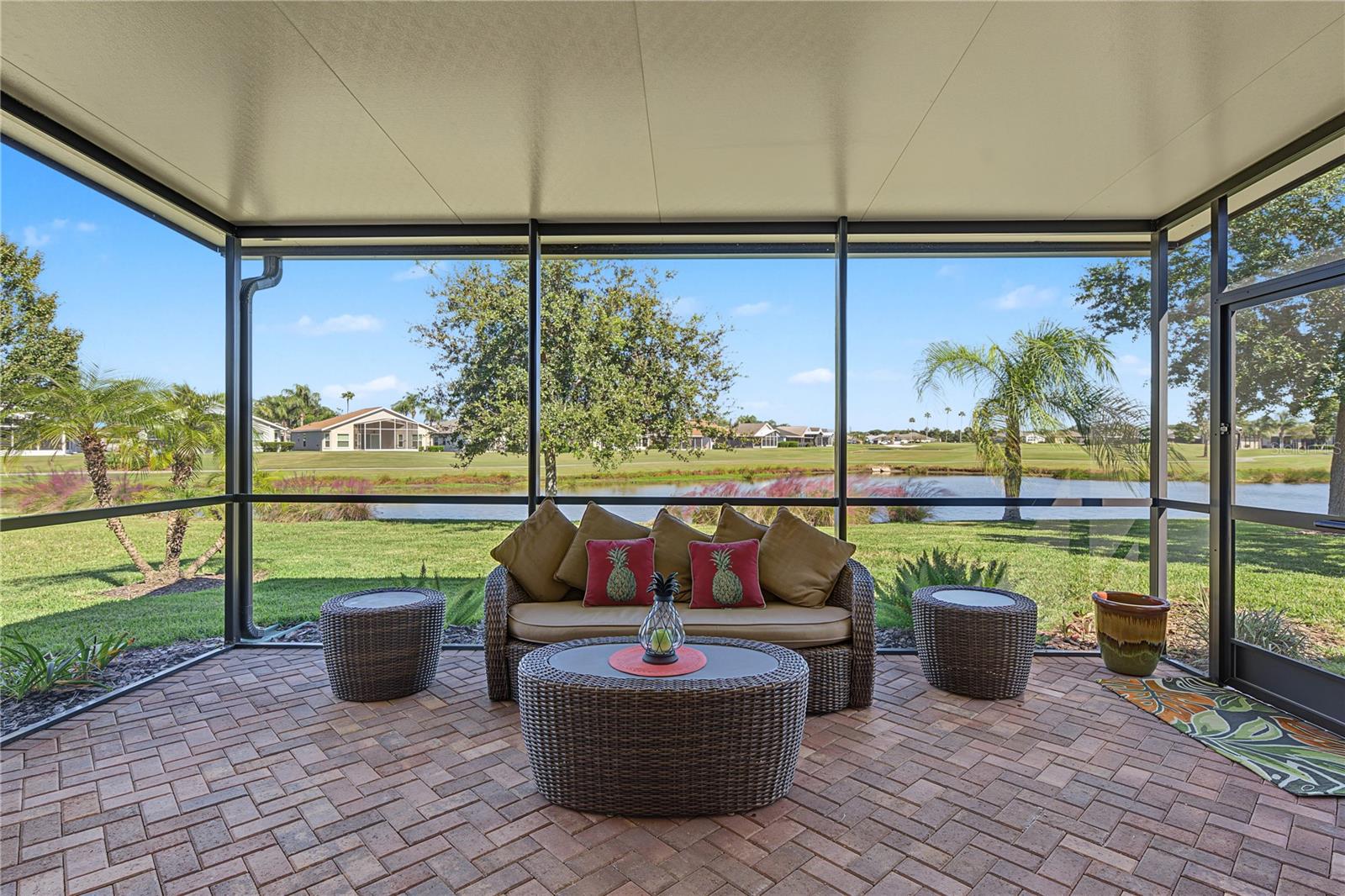 Insulated roof over expansive lanai with panaoramic views