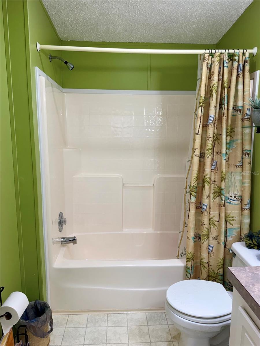 Guest bath, shower enclosure