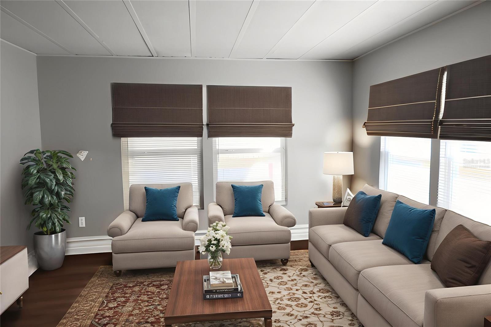 Living Room virtually staged