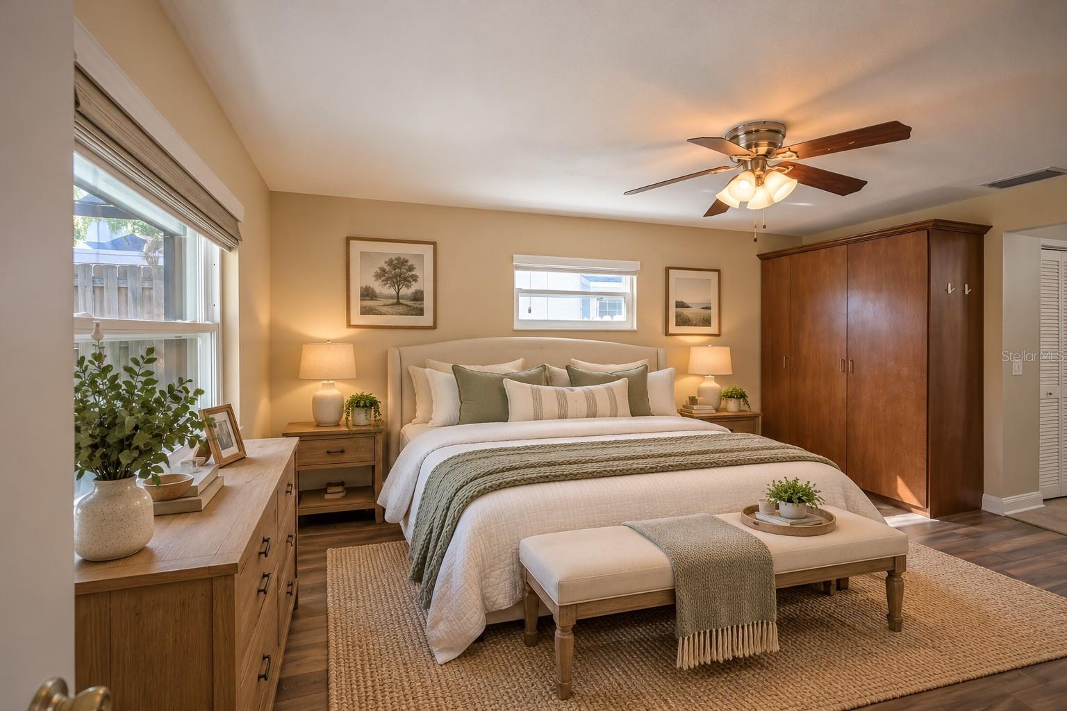 VS- Primary bedroom overlooking the pool