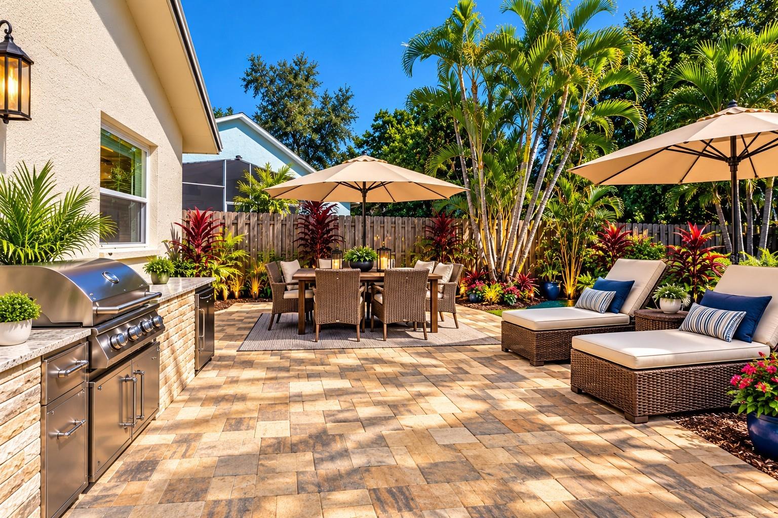 AI Enhanced Open Air pavered patio