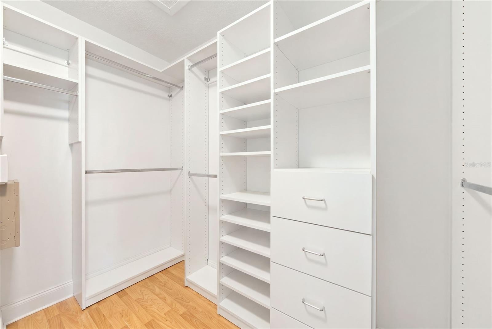custom built-ins in primary closet