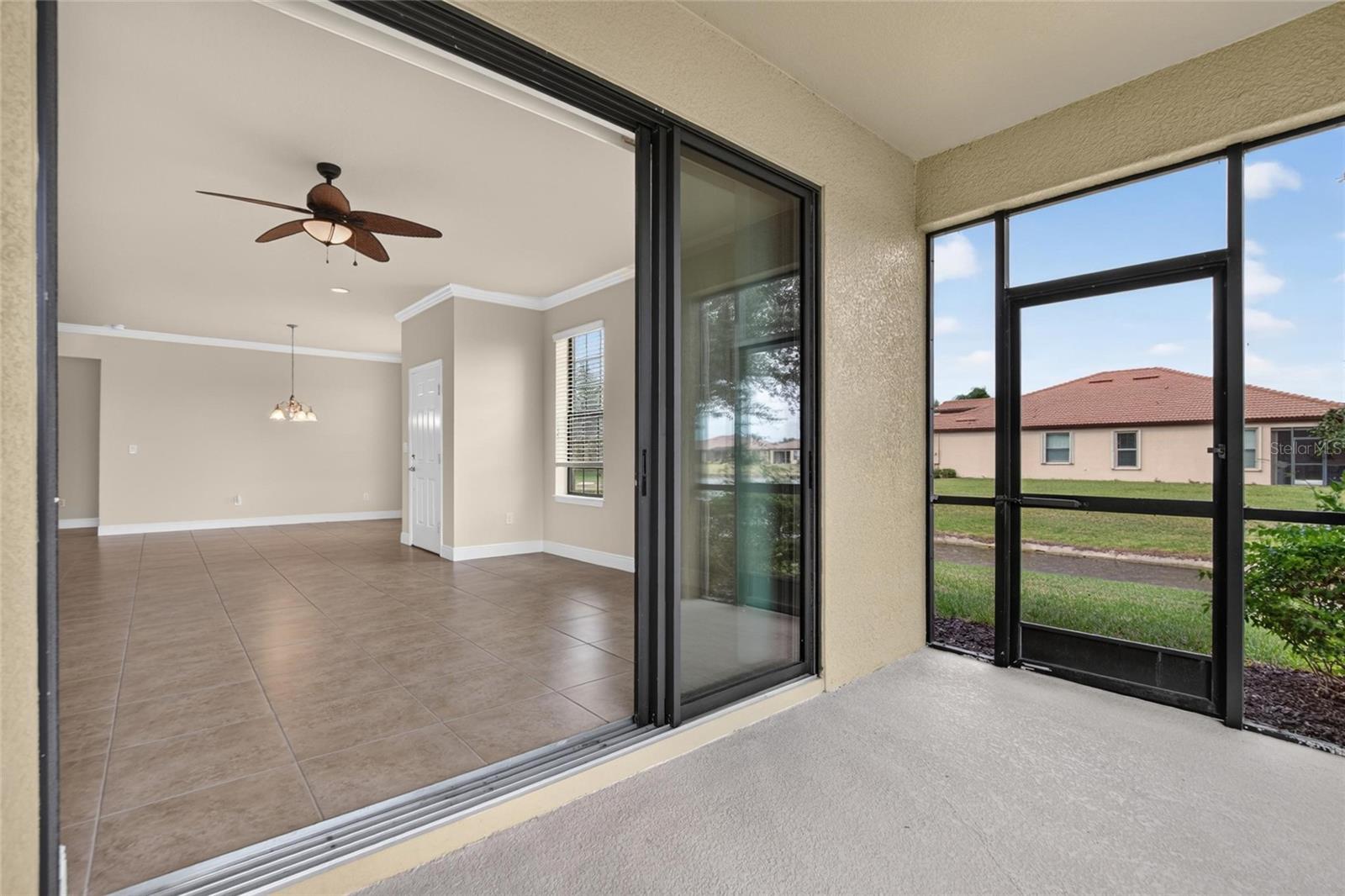 Lanai and Living room and dining room