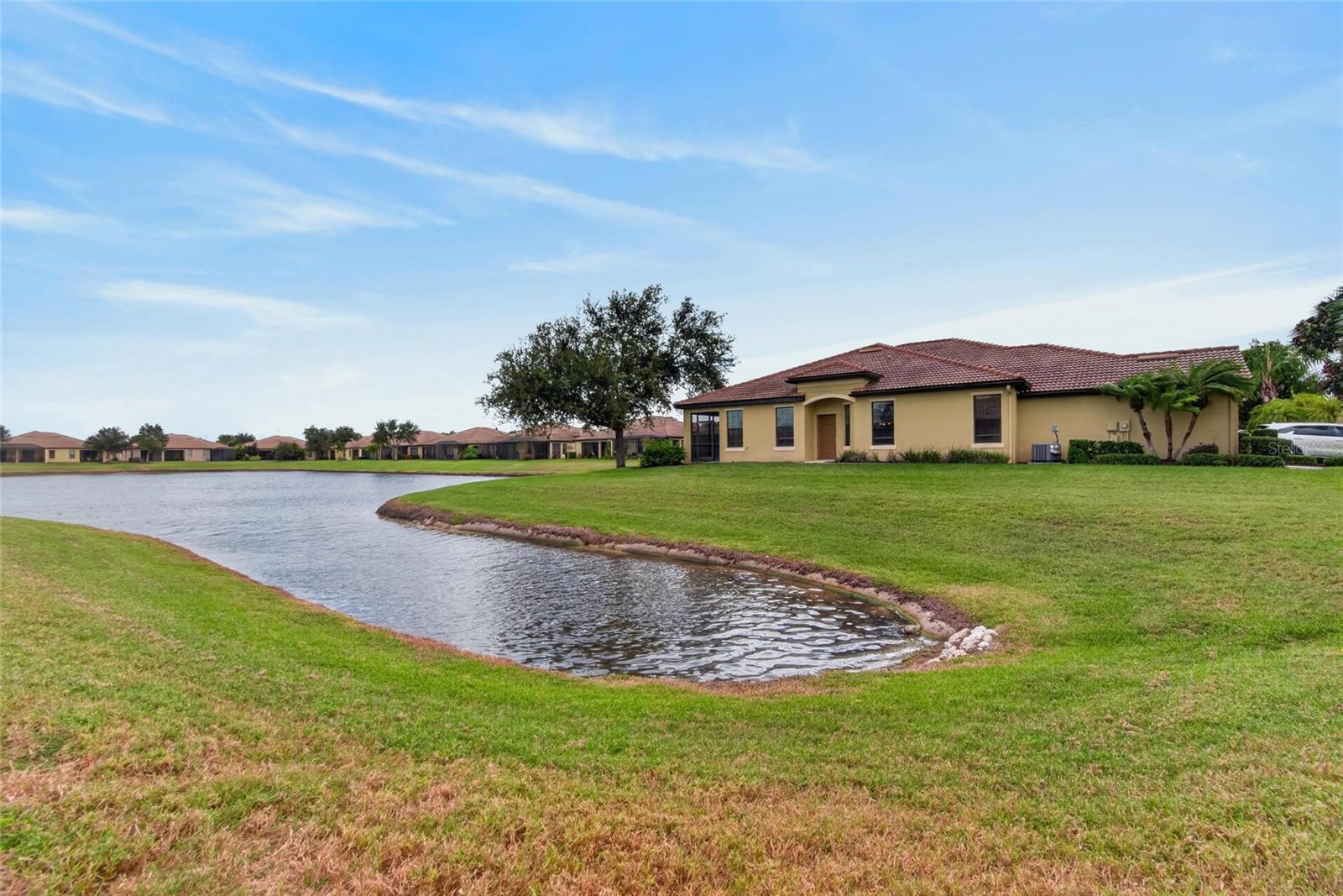 Side view of villa