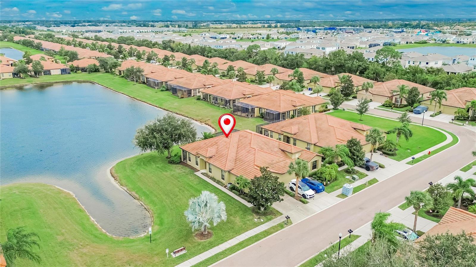 Aerial view of villa